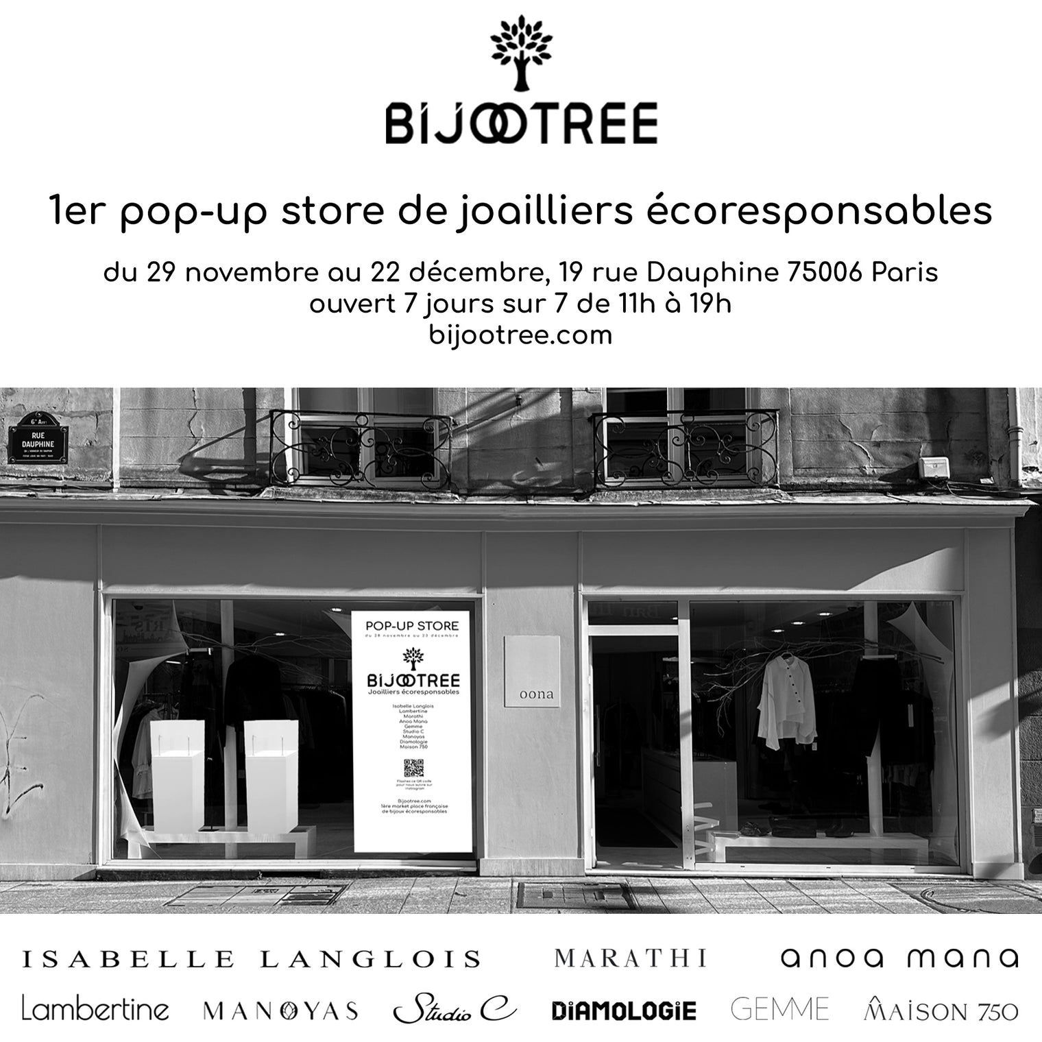Ouverture du 1er pop up store de joailliers écoresponsable de Bijootree Paris !