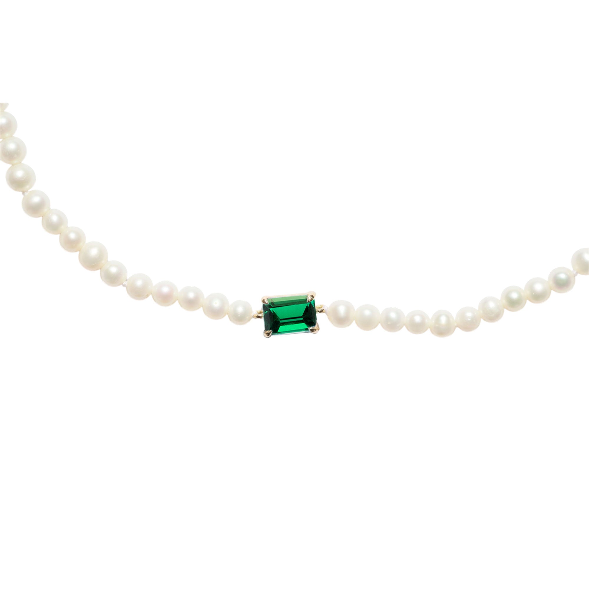 Collier Perles Lagon Emeraude Royal