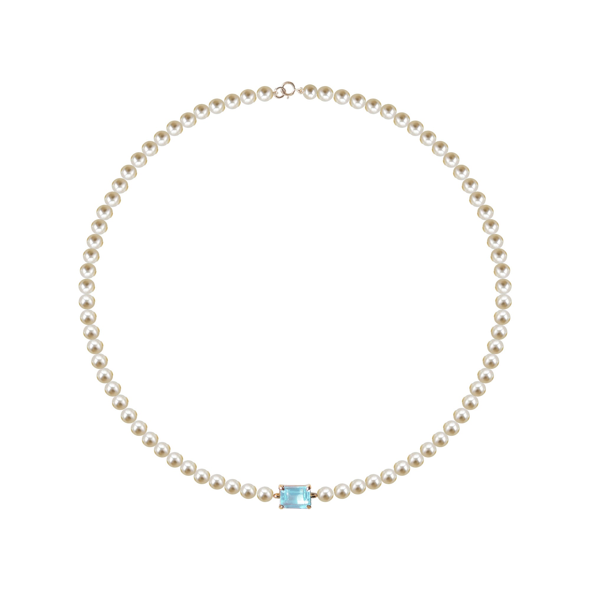 Collier Perles Lagon Bleu Royal
