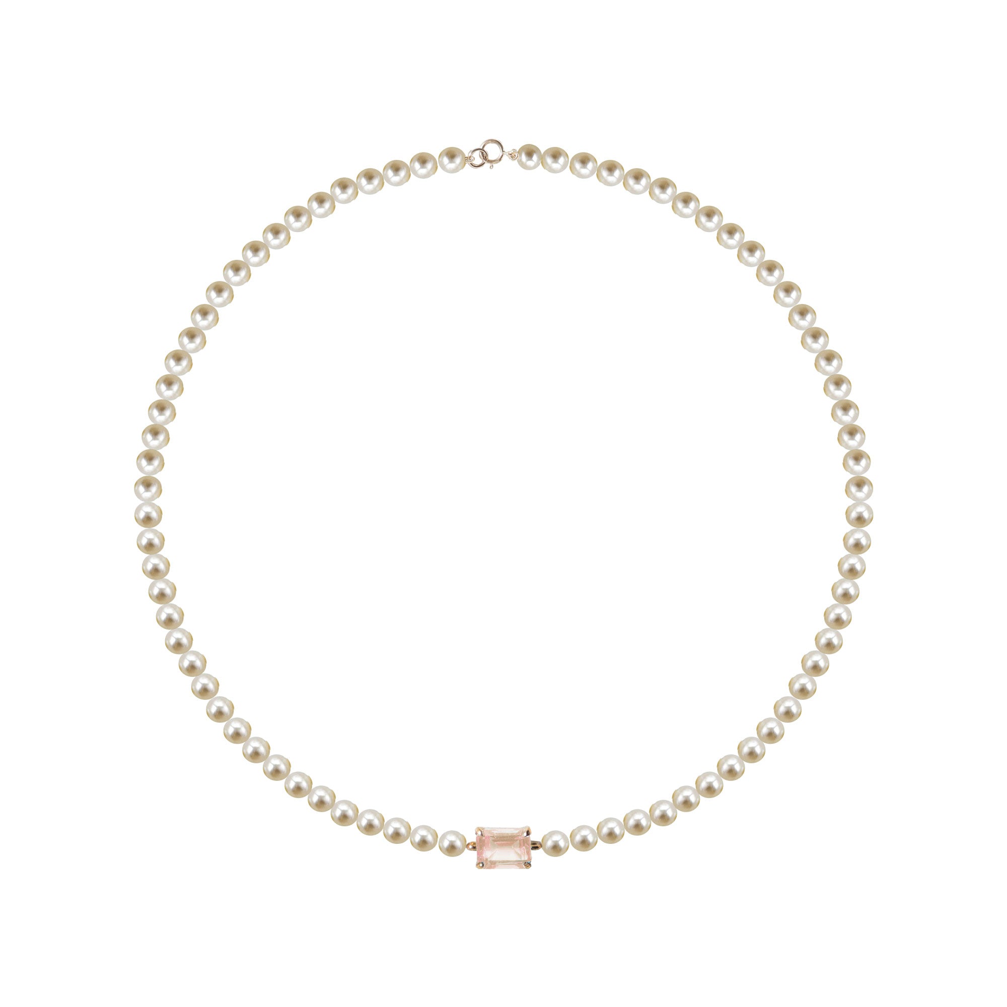 Collier Perles Lagon rose royal