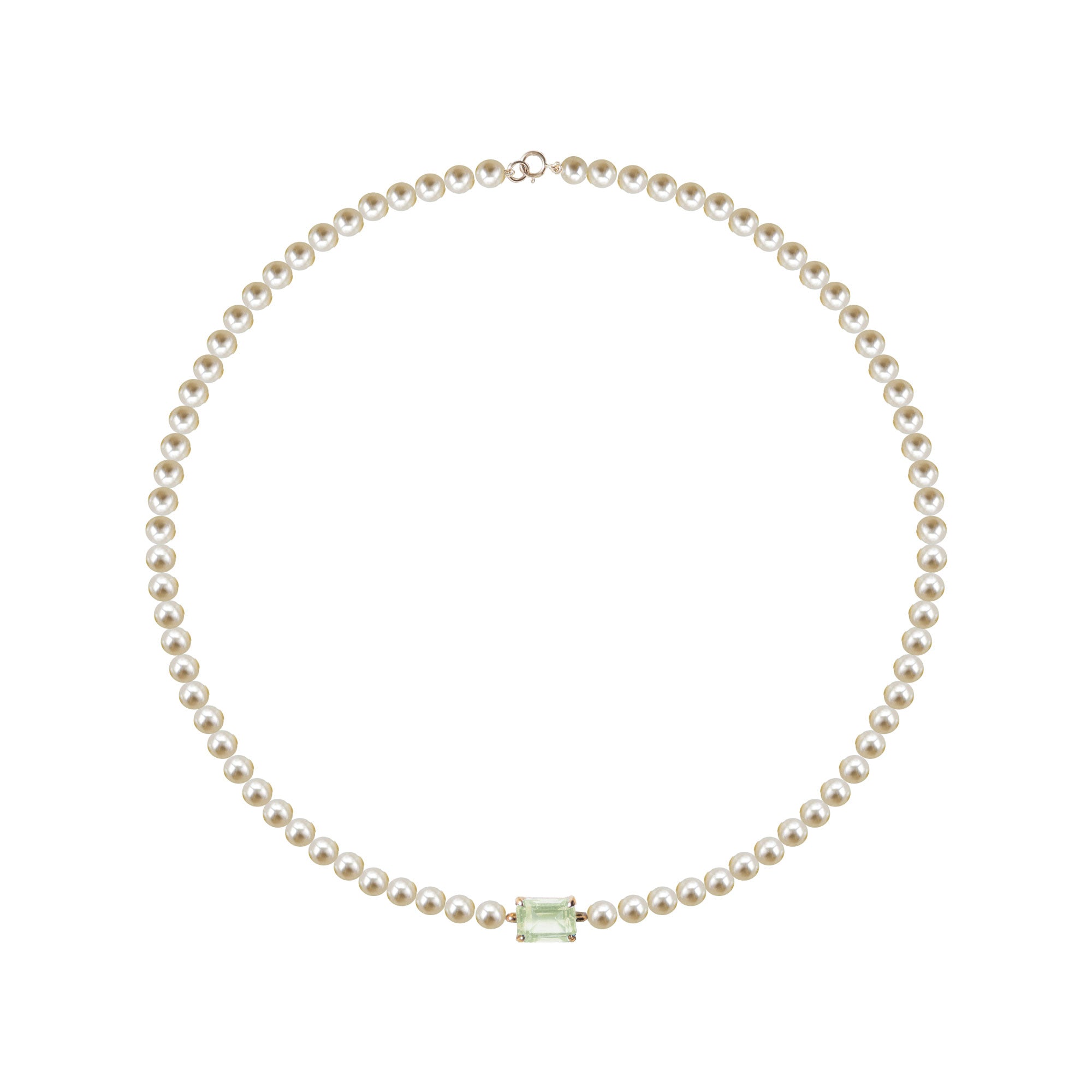 Collier Perles Lagon vert royal