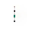 Charger l'image dans la visionneuse de la galerie, Mono boucle d'oreille gauche Louisette argent, onyx noir et vert