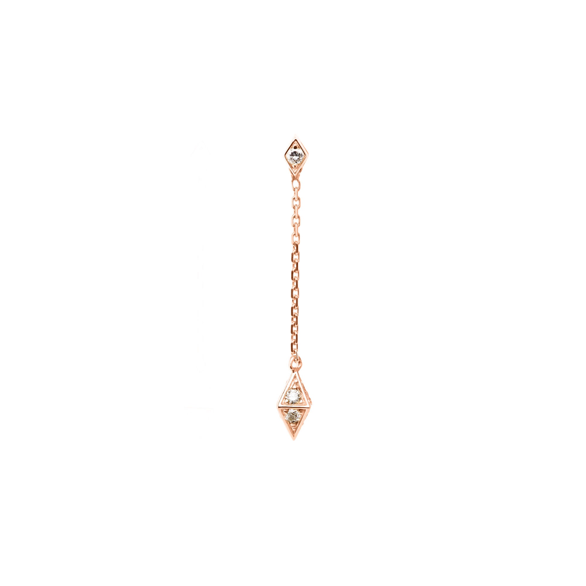 Single earring Le Mini Joyau 18-carat rose gold and diamonds