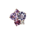 Charger l'image dans la visionneuse de la galerie, Mono boucle d'oreille pointilliste rose de France améthyste or rose 18 carats