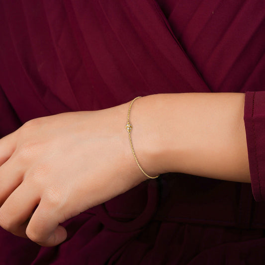Le Mini Joyau bracelet in 18-carat yellow gold and diamonds