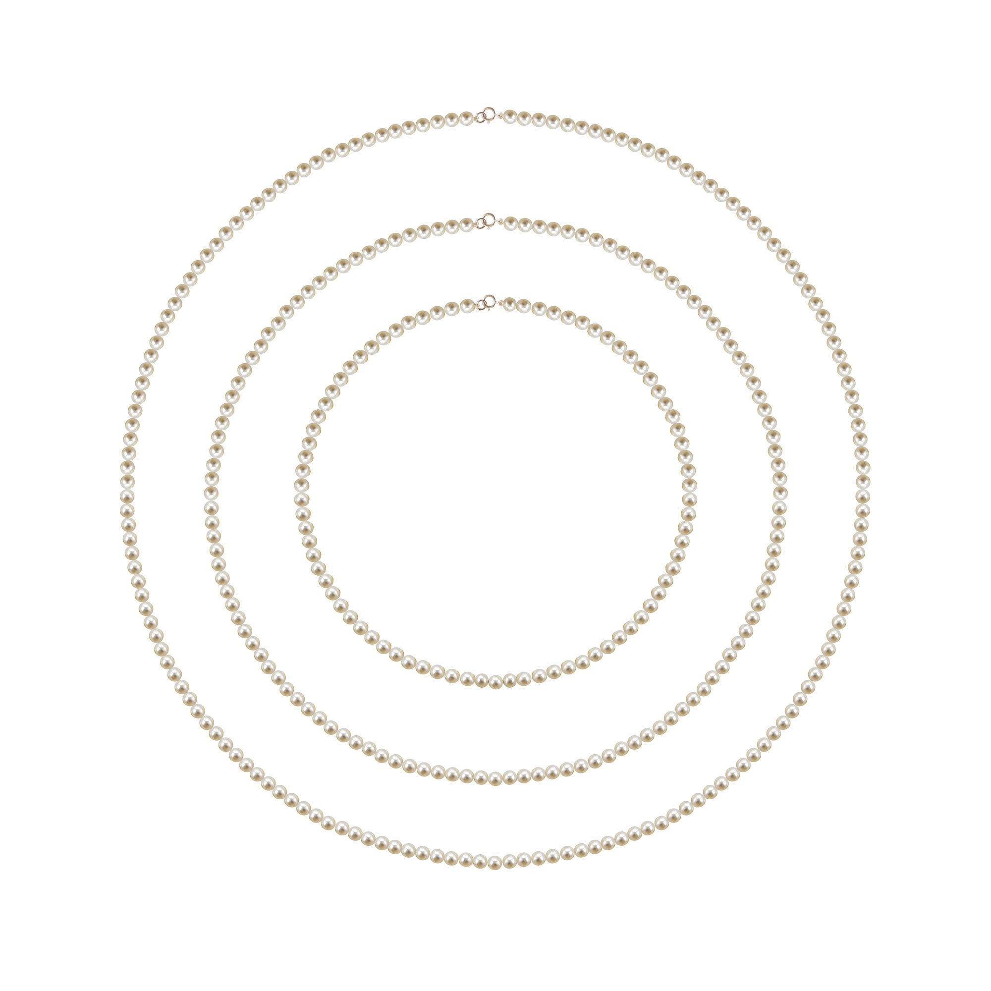 Collier perles blanches 50 cm