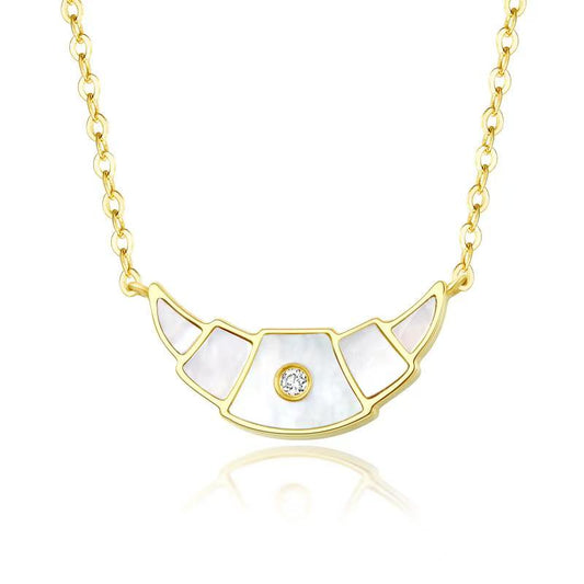 Gold Crescent Necklace