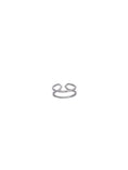 Load image into Gallery viewer, Single fine Duality earring in satin silver