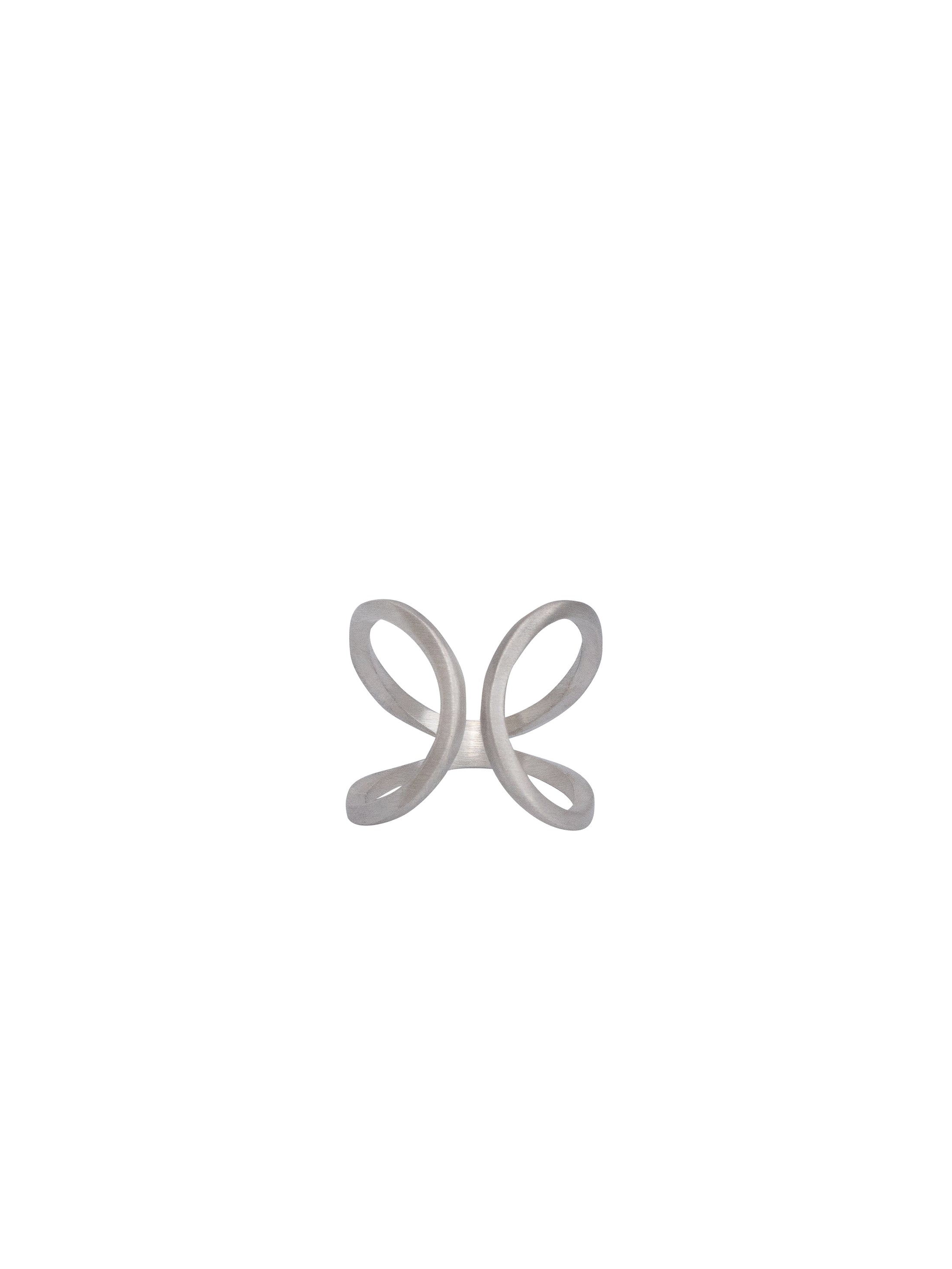 Mono boucle d'oreille Intrépide argent satiné