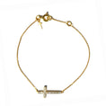 Charger l'image dans la visionneuse de la galerie, Bracelet double croix céleste diamants