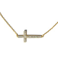 Charger l'image dans la visionneuse de la galerie, Bracelet double croix céleste diamants