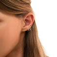 Load image into Gallery viewer, Single fine Duality earring in satin silver