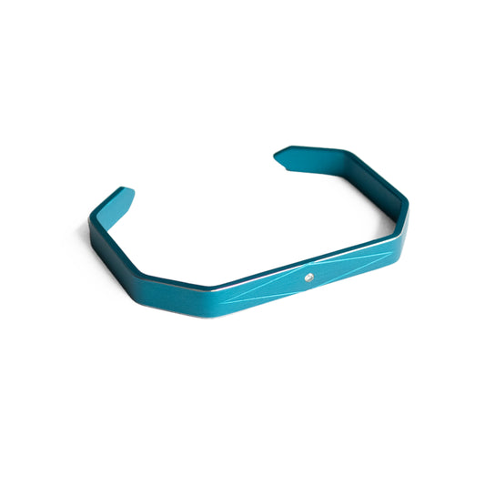 H diamond and blue aluminum M diamond bracelet