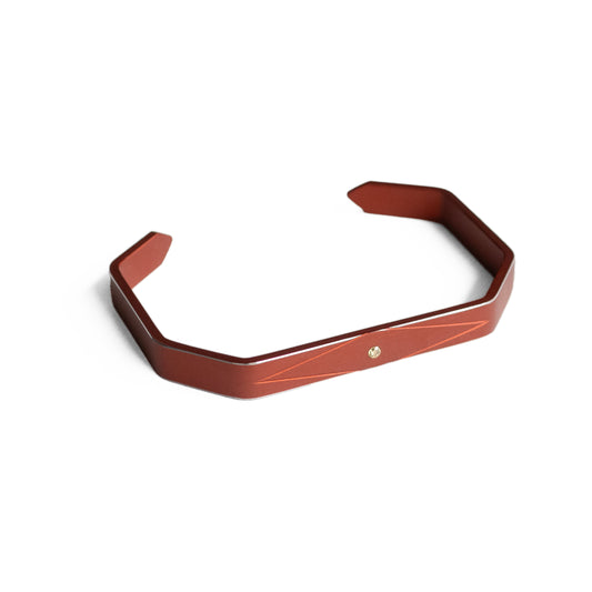 H diamond and brown aluminum M diamond bracelet