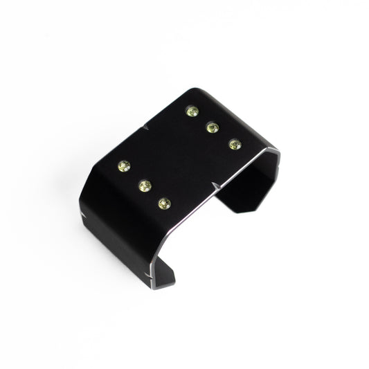 Mirus peridots and black aluminum cuff