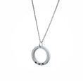 Load image into Gallery viewer, H necklace 3 black diamonds and anodized aluminum