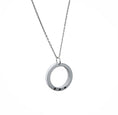Load image into Gallery viewer, H necklace 3 black diamonds and anodized aluminum