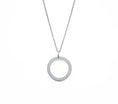 Load image into Gallery viewer, H necklace 3 black diamonds and anodized aluminum