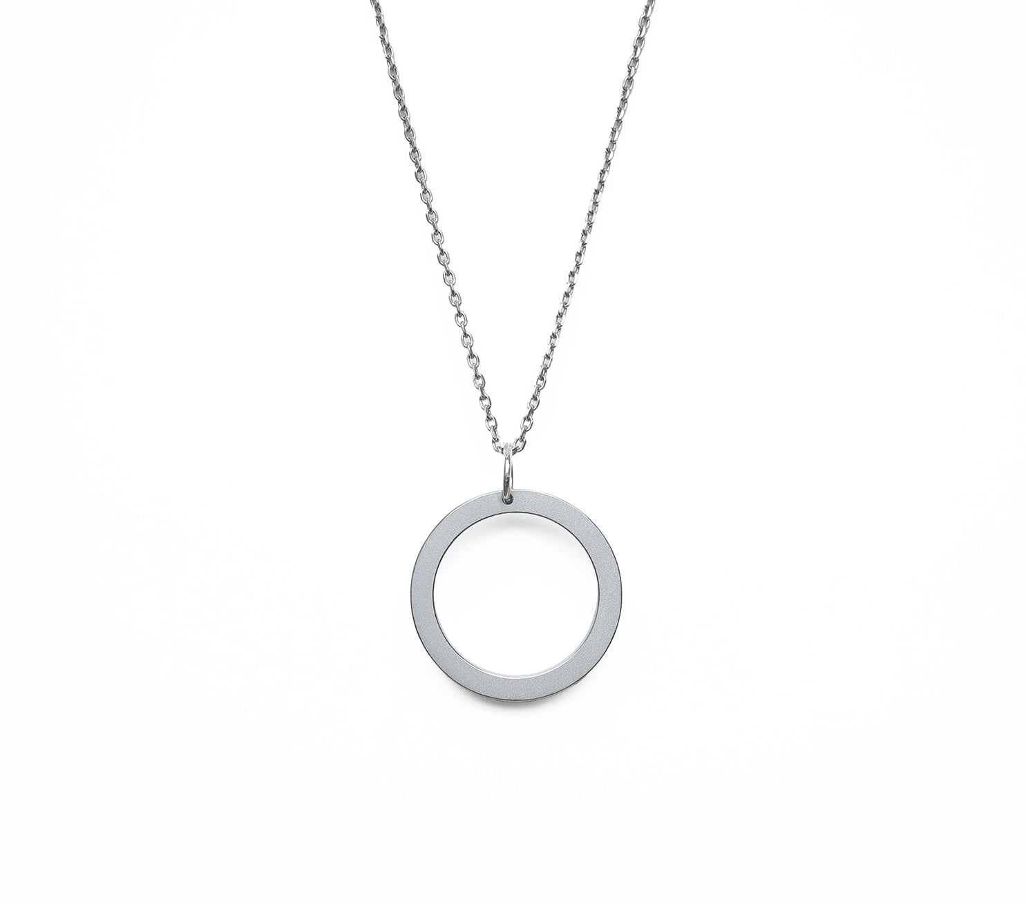 H necklace 3 black diamonds and anodized aluminum