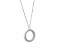 Load image into Gallery viewer, H necklace 3 black diamonds and anodized aluminum