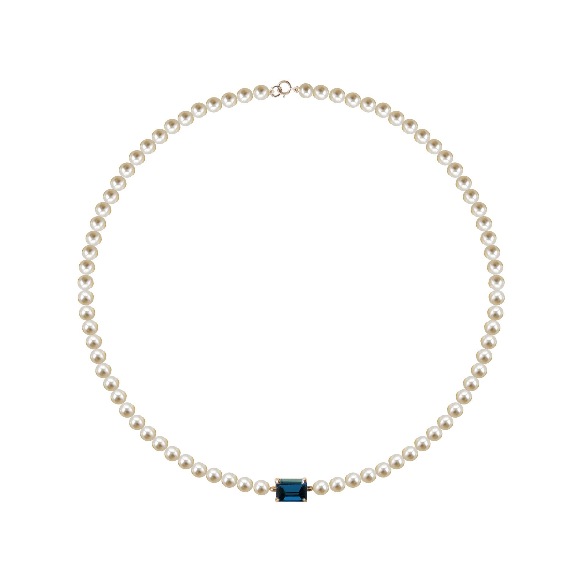 Collier Perles Lagon Saphir Royal