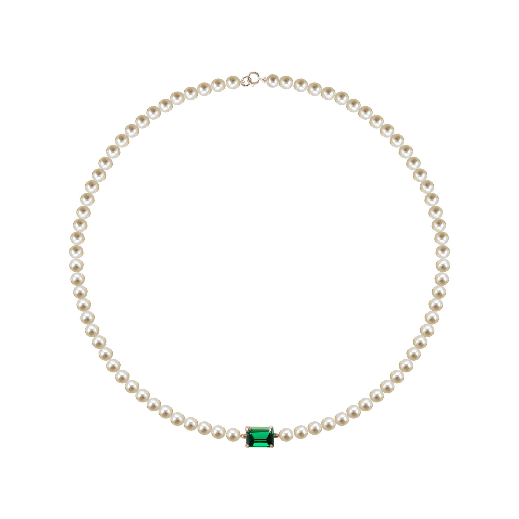 Collier Perles Lagon Emeraude Royal