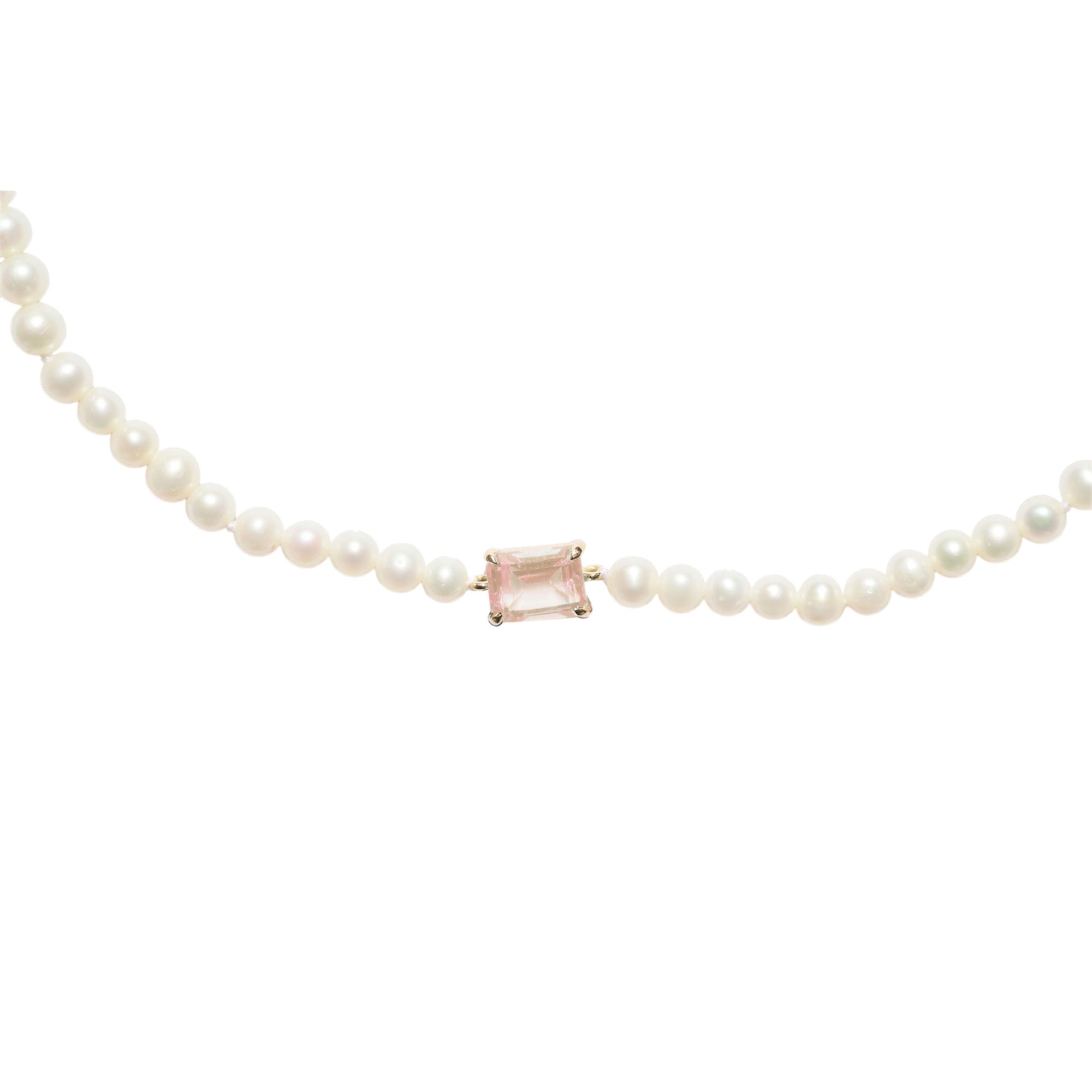 Collier Perles Lagon rose royal