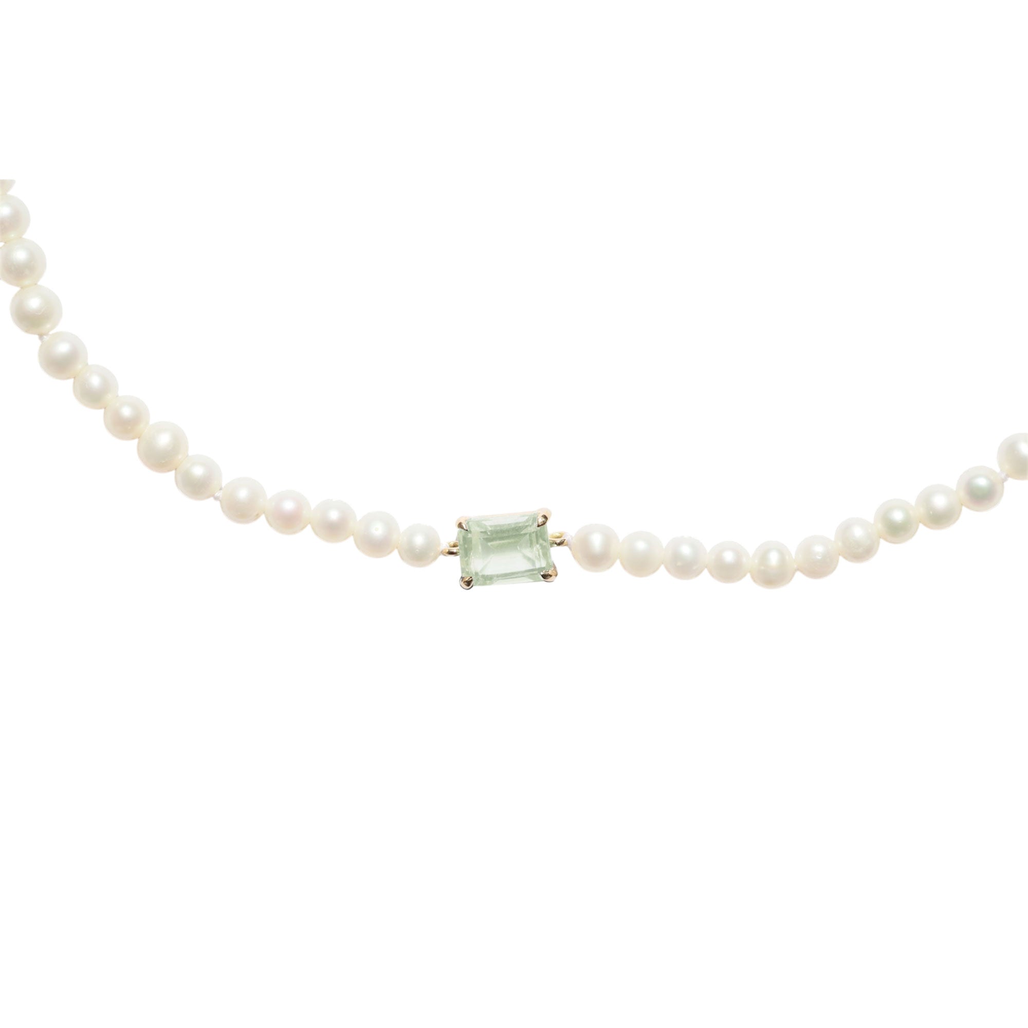 Collier Perles Lagon vert royal