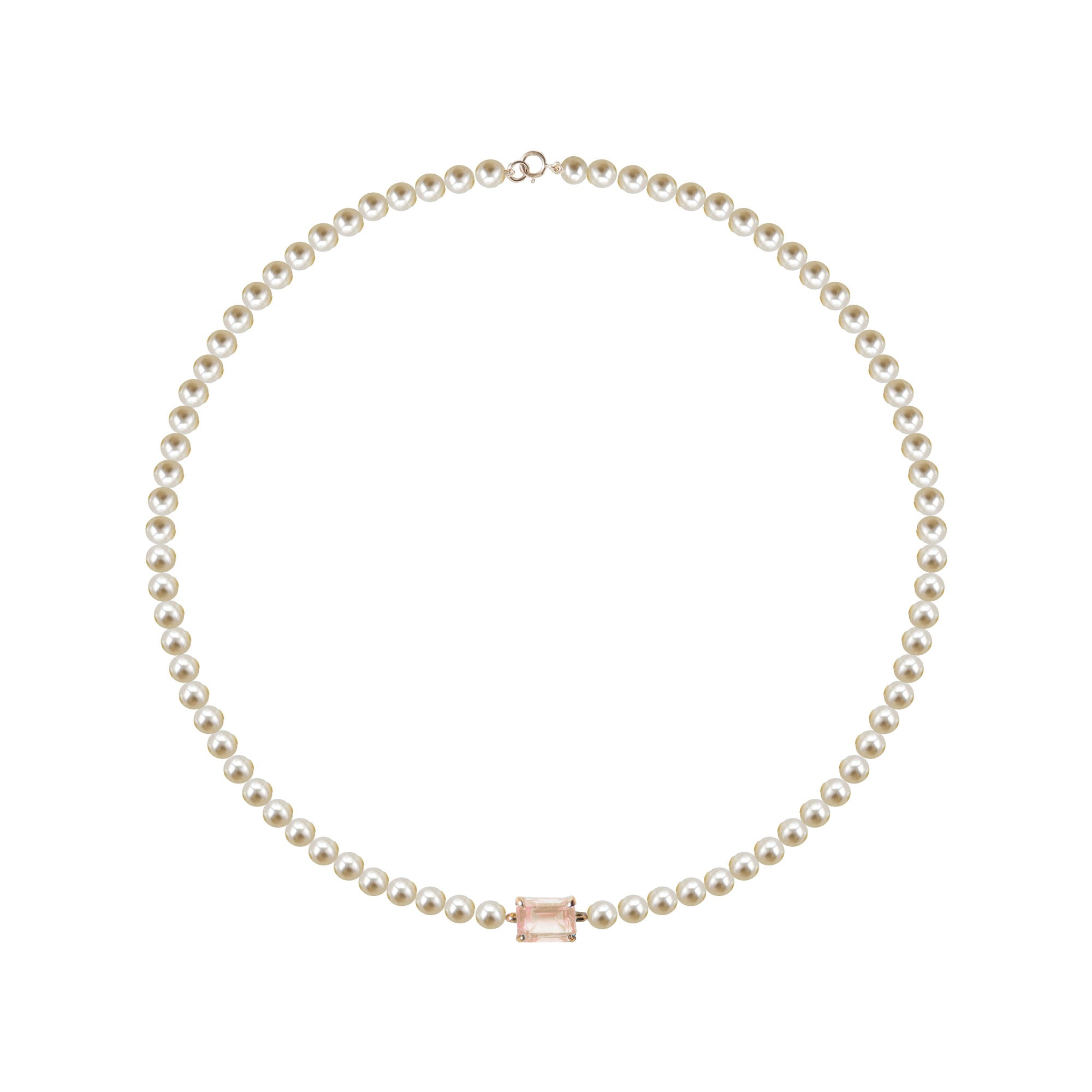 Collier Perles Lagon rose royal