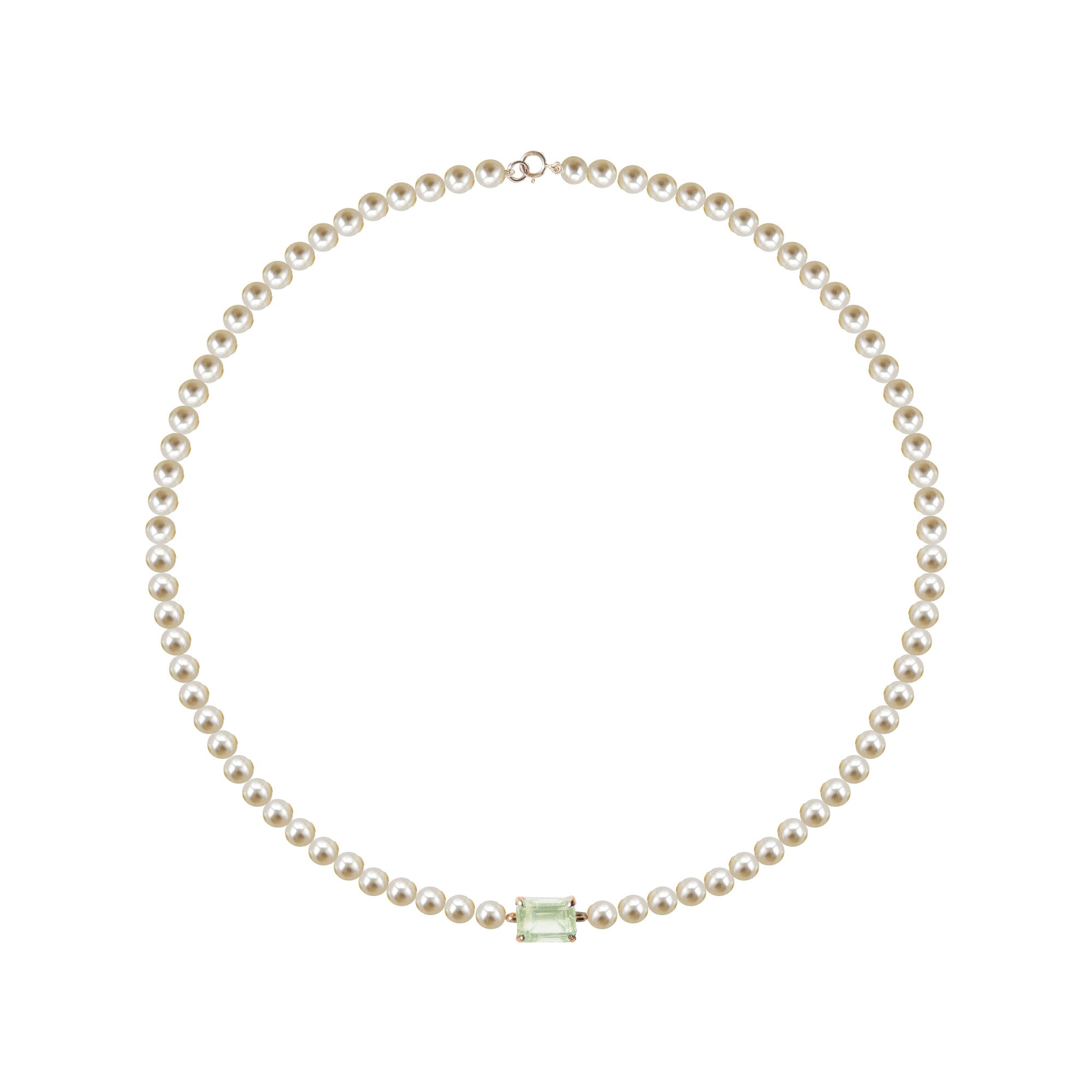 Collier Perles Lagon vert royal