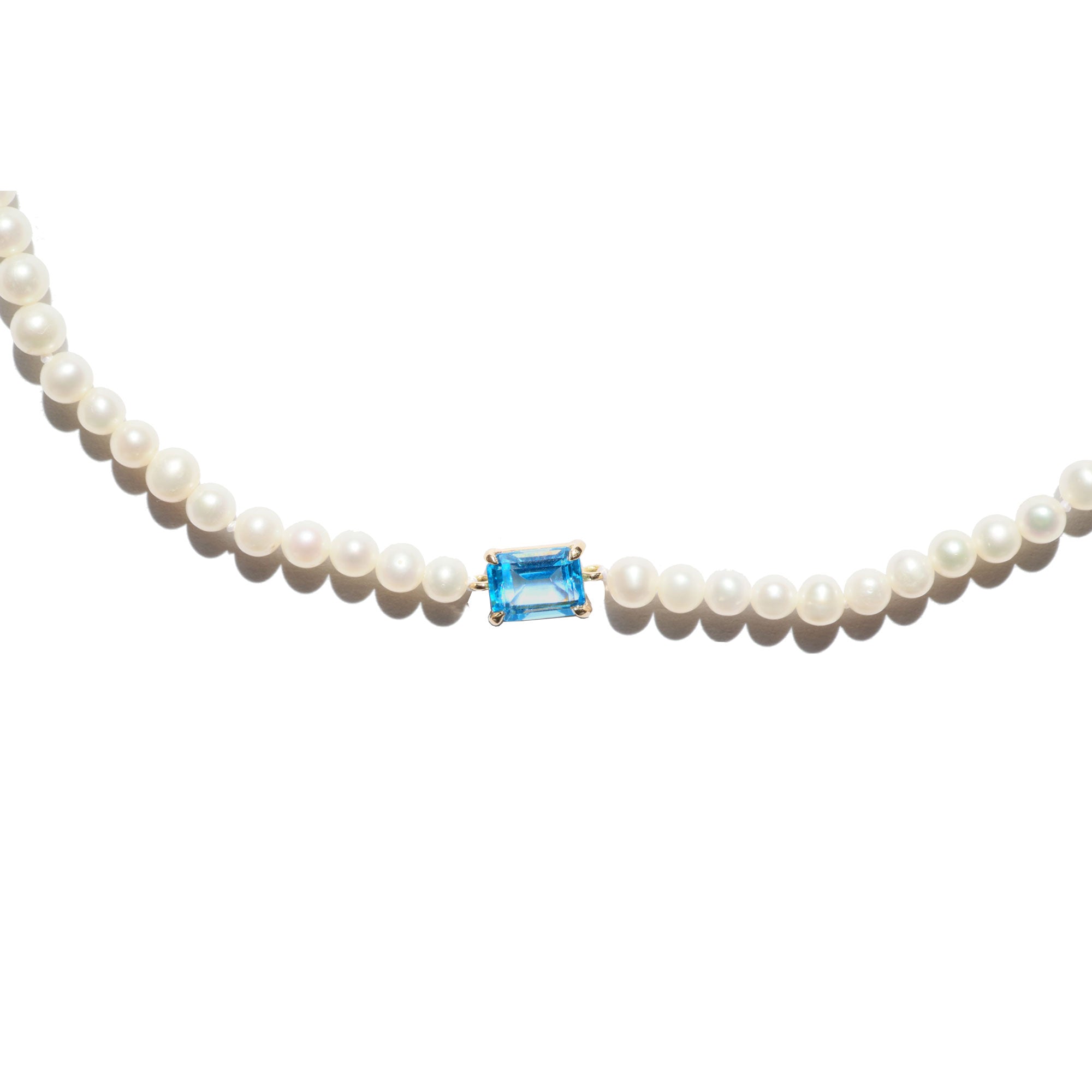 Collier Perles Lagon Bleu Royal