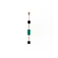 Load image into Gallery viewer, Mono boucle d'oreille gauche Louisette argent, onyx noir et vert
