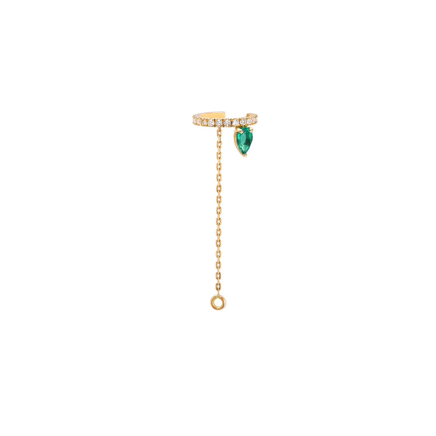 Ear cuff Iris Spring or jaune