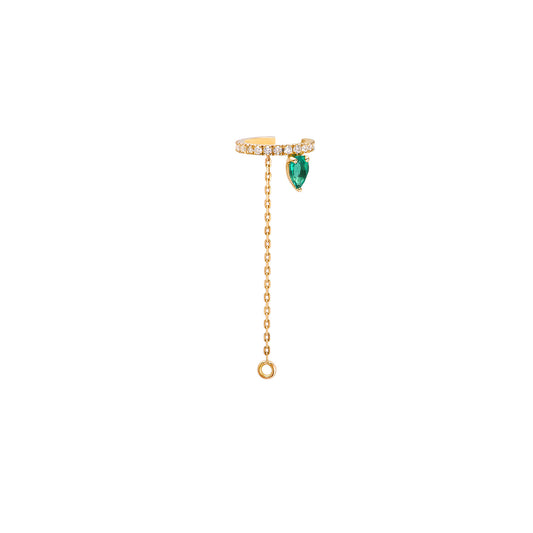 Ear cuff Iris Spring or jaune