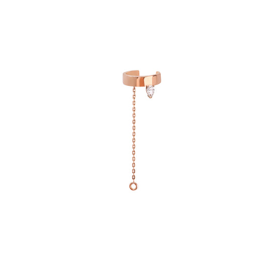 Ear cuff Iris Gold Pear or rose
