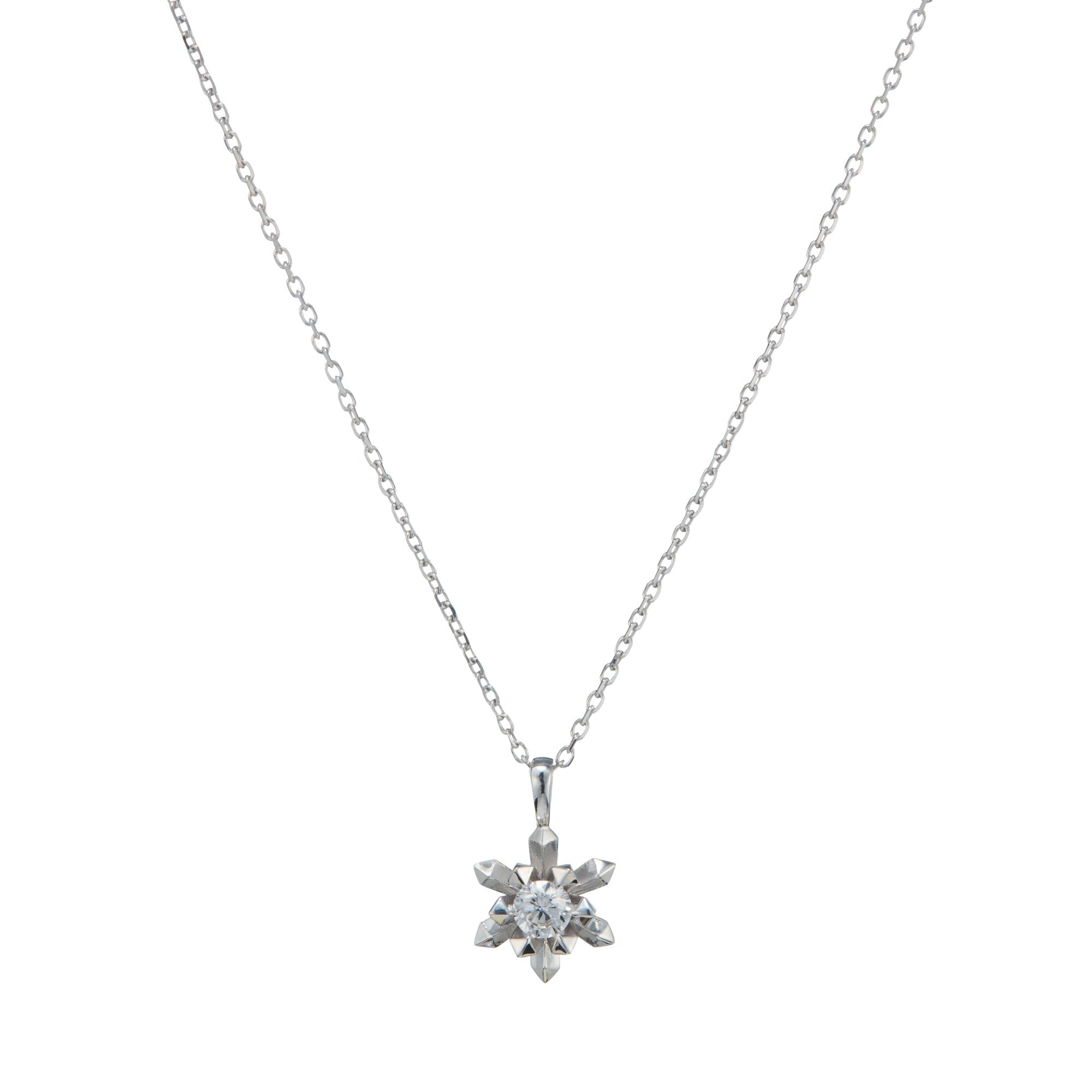 Collier quartz argent et diamant
