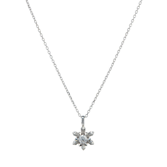Collier quartz argent et diamant