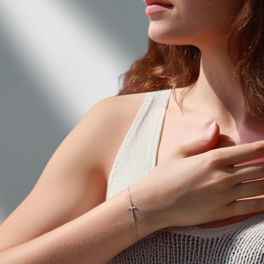 Double Celestial Cross Diamond Bracelet