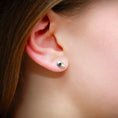 Load image into Gallery viewer, Philia mono earring set with a black diamond
