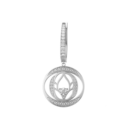Mono boucle d'oreille Audace or blanc et diamants
