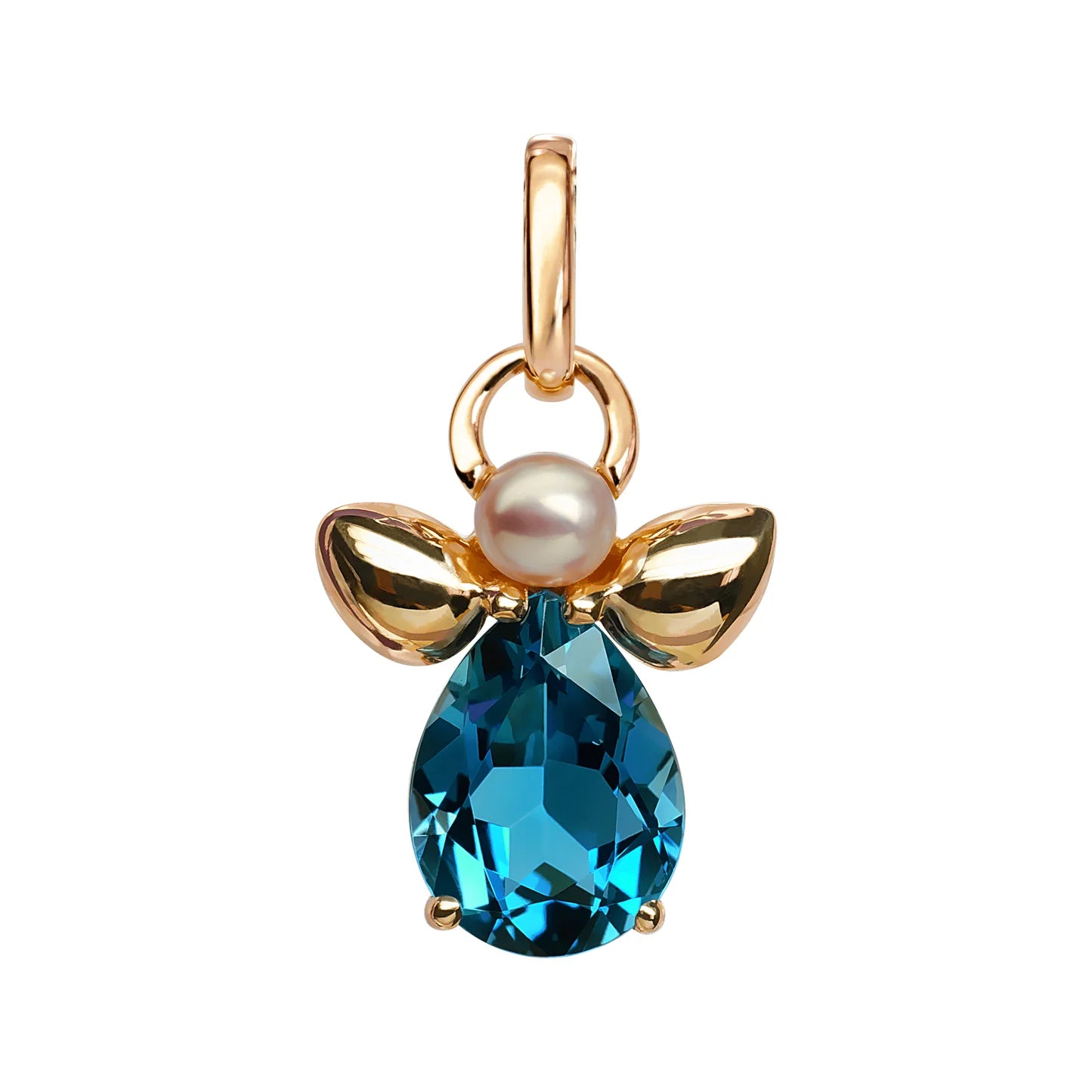 Eiael Angel pendant in pink gold