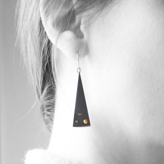 Mono boucle d'oreille Céleste orange