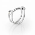 Charger l'image dans la visionneuse de la galerie, Bague Switch diamant, perle akoya et argent
