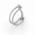 Charger l'image dans la visionneuse de la galerie, Bague Switch diamant, perle akoya et argent

