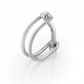 Charger l'image dans la visionneuse de la galerie, Bague Switch diamant, perle akoya et argent
