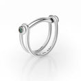 Charger l'image dans la visionneuse de la galerie, Bague Switch diamant teal bleu et argent
