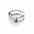 Charger l'image dans la visionneuse de la galerie, Bague Switch diamant teal bleu et argent
