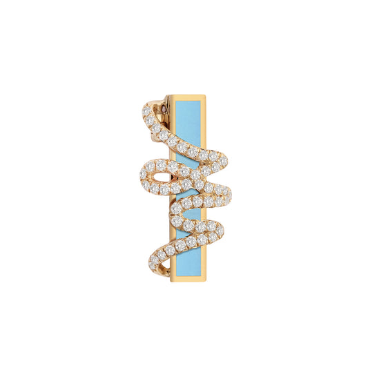 Mono Boucle d'Oreille Aresti Bleu Clair