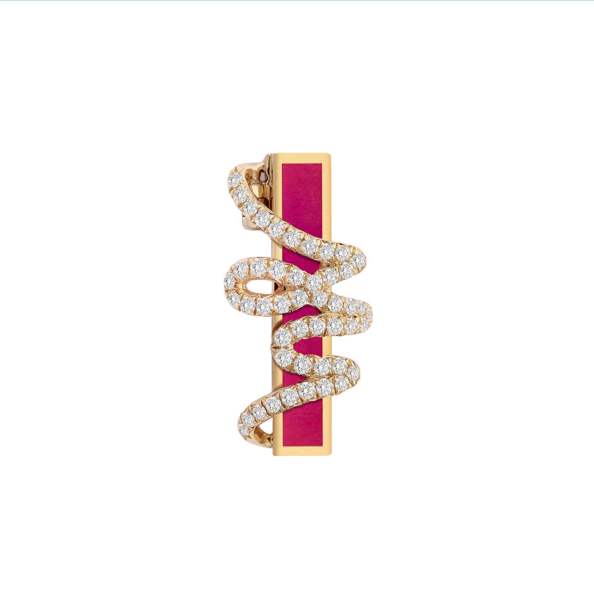 Mono Boucle d'Oreille Aresti Rose Fuchsia