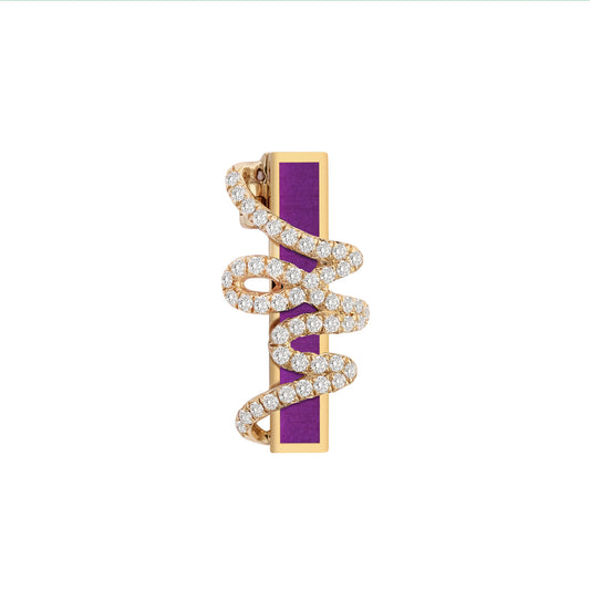 Mono Boucle d'Oreille Aresti Violet Intense